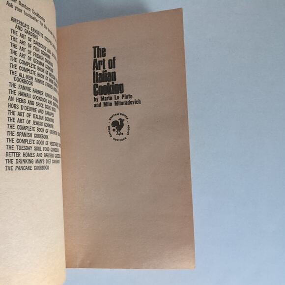 The Art of Italian Cooking Maria Lo Pinto Paperback Cookbook 1969 Printing - Picture 7 of 9
